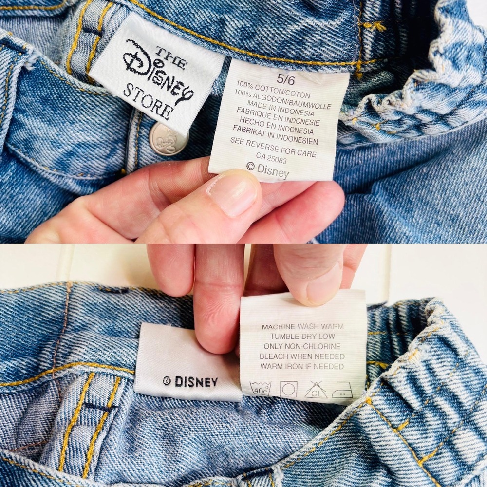 Vintage Mickey Mouse Disney Store Denim Jean Shorts, Size Kids 5/6 - Picture 11 of 11